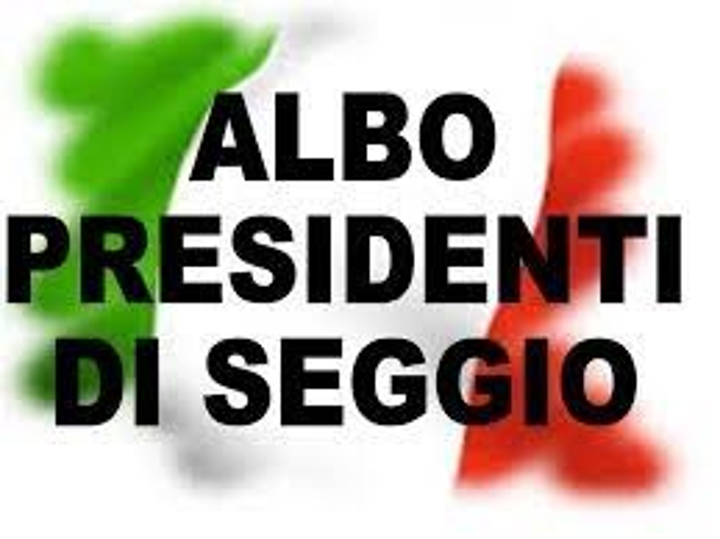 Aggiornamento albo delle persone idonee a ricoprire l'Ufficio di Presidente di Seggio Elettorale